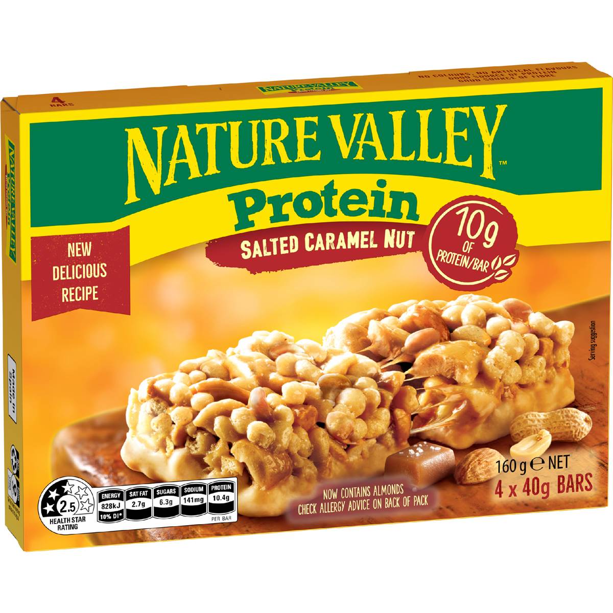 Nature Valley Protein Bar Salted Caramel Nut 160g 4 pack