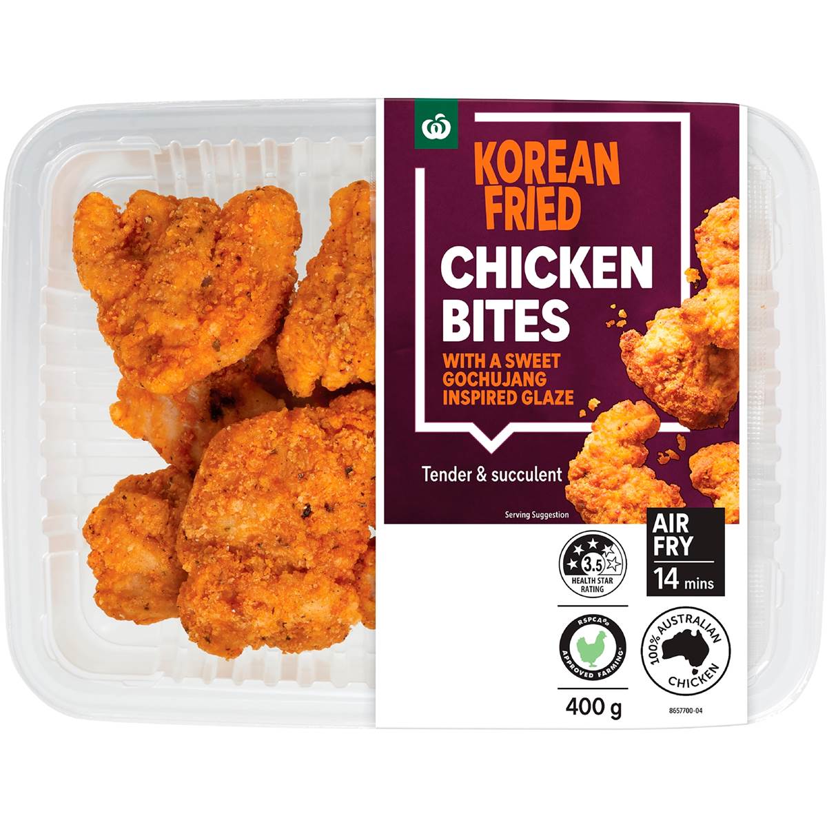 Woolworths Korean Style Chicken Bites 400g