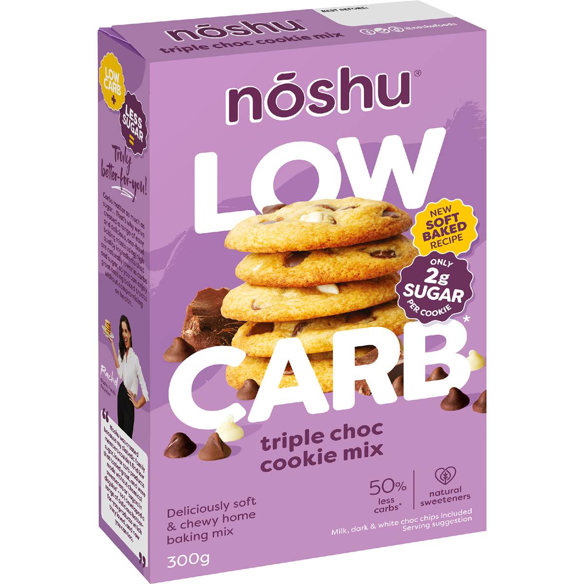 Noshu Low Carb Cookie Mix Triple Choc 300g