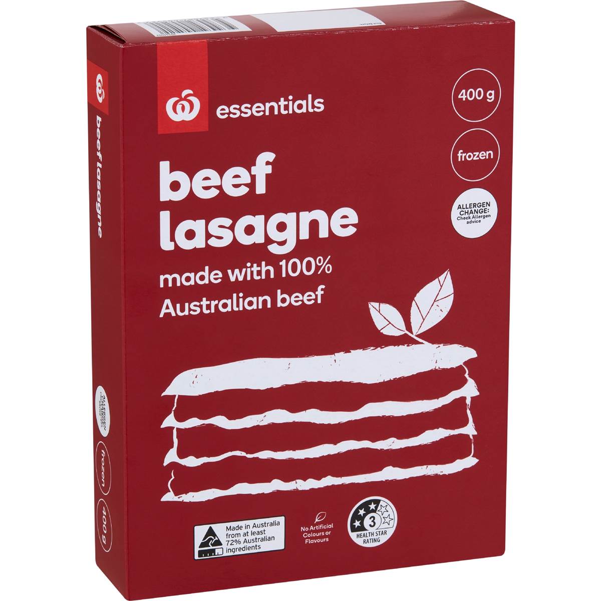 Essentials Frozen Beef Lasagne 400g