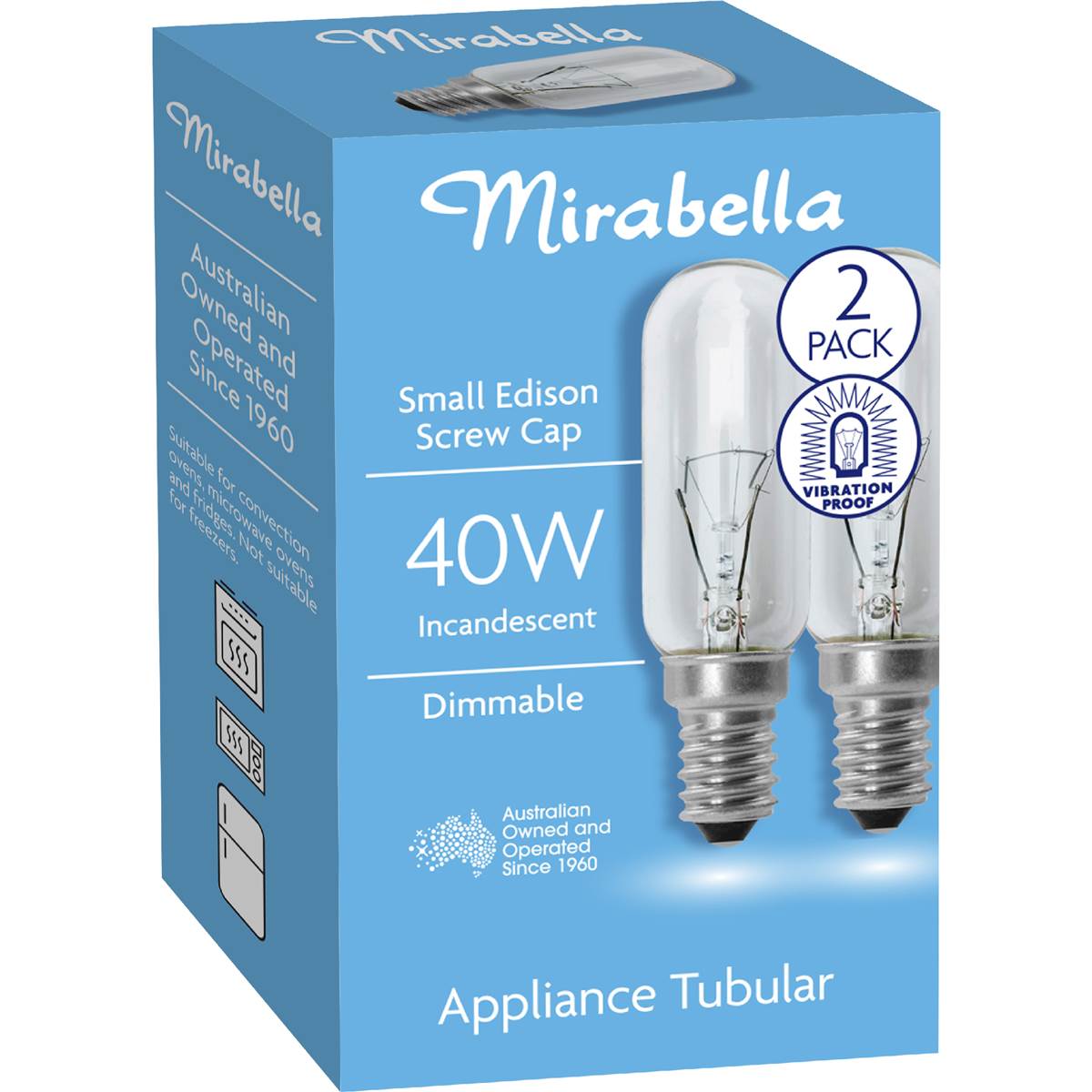 Mirabella Appliance Globe ES 25W 2 pack