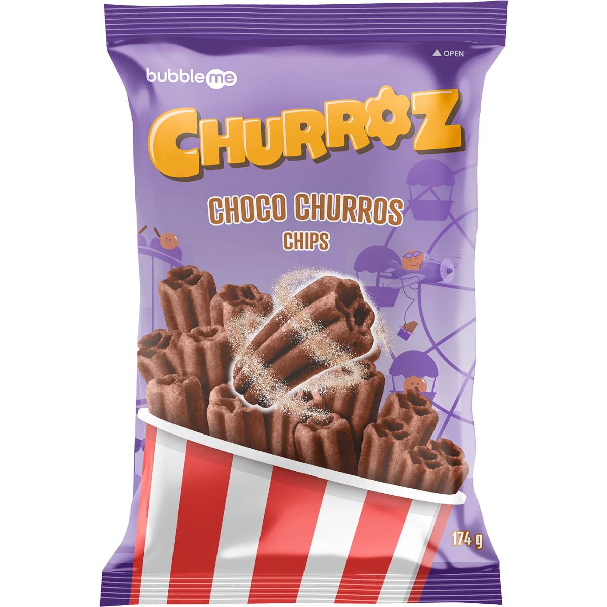 bubbleme Churroz Chips Choco 174g