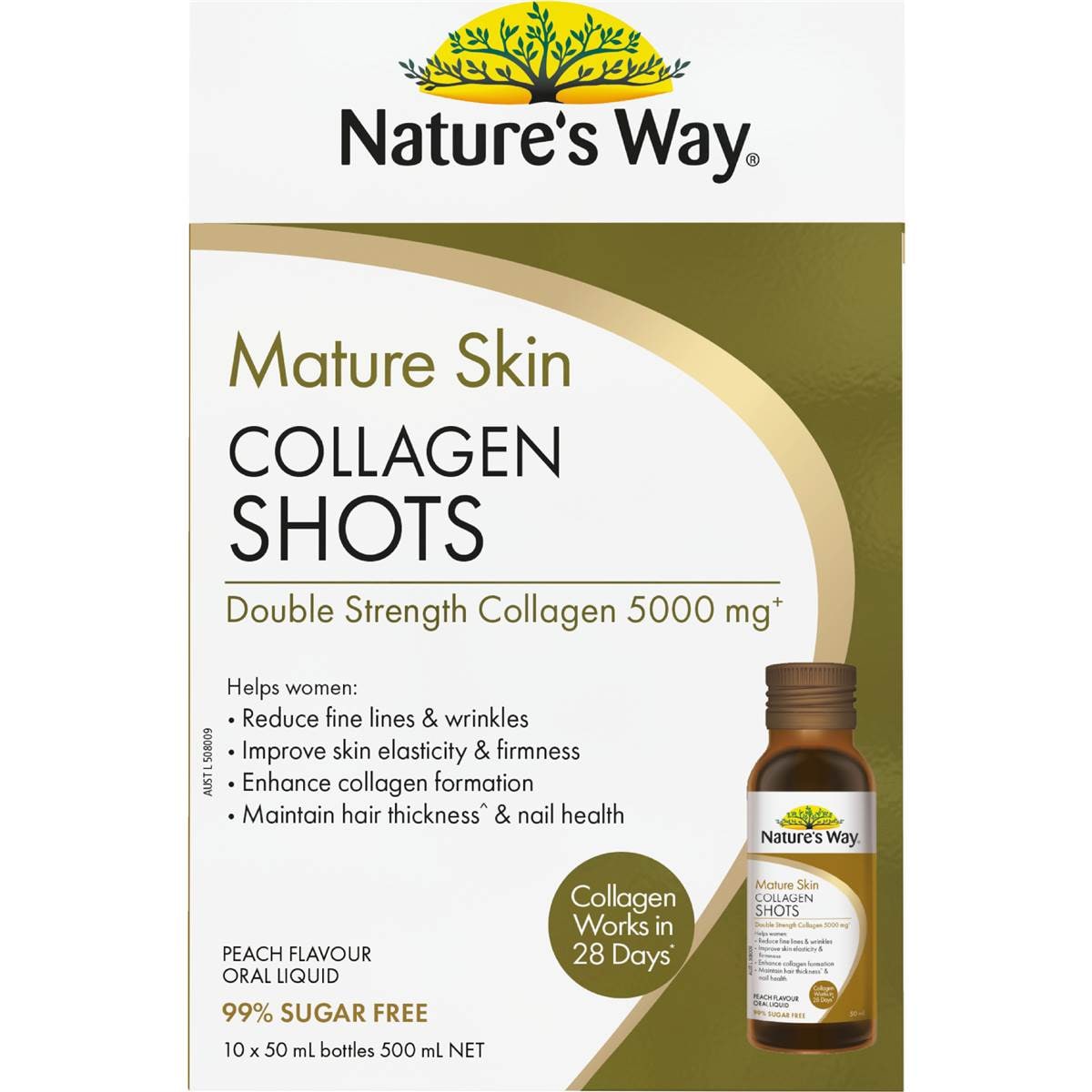 Nature's Way Mature Skin Collagen Liquid Shots 50mL x 10 pack