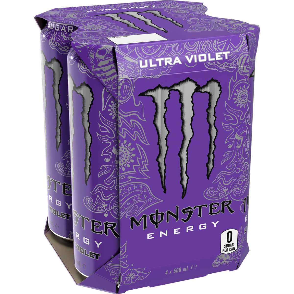 Monster Energy Ultra Violet Cans 500mL x 4 pack