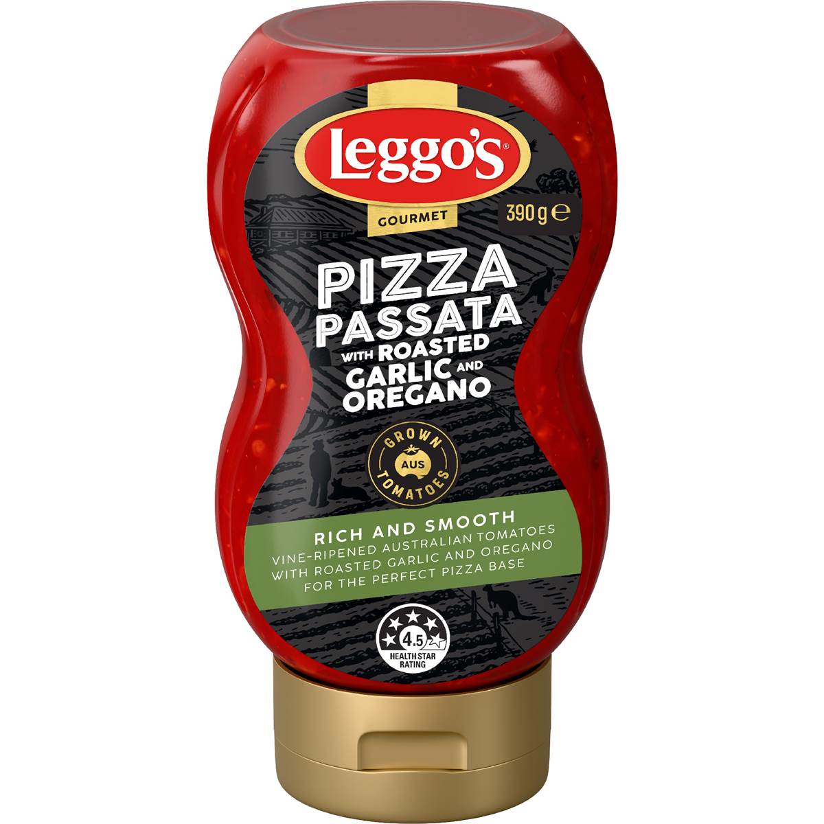 Leggo's Gourmet Pizza Passata Sauce Garlic & Oregano 390g