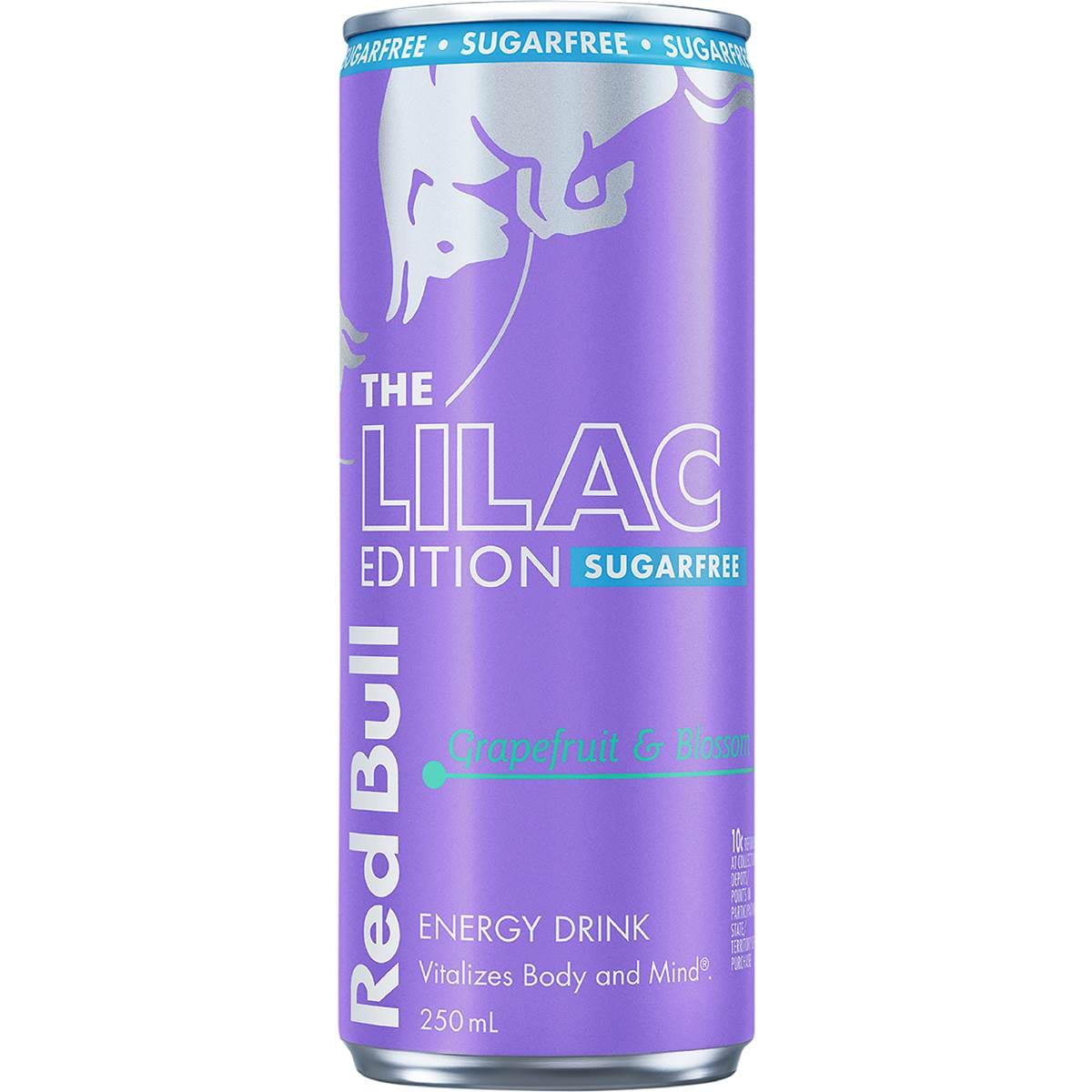 Red Bull Lilac Sugar Free Energy Drink Grapefruit & Blossom Can