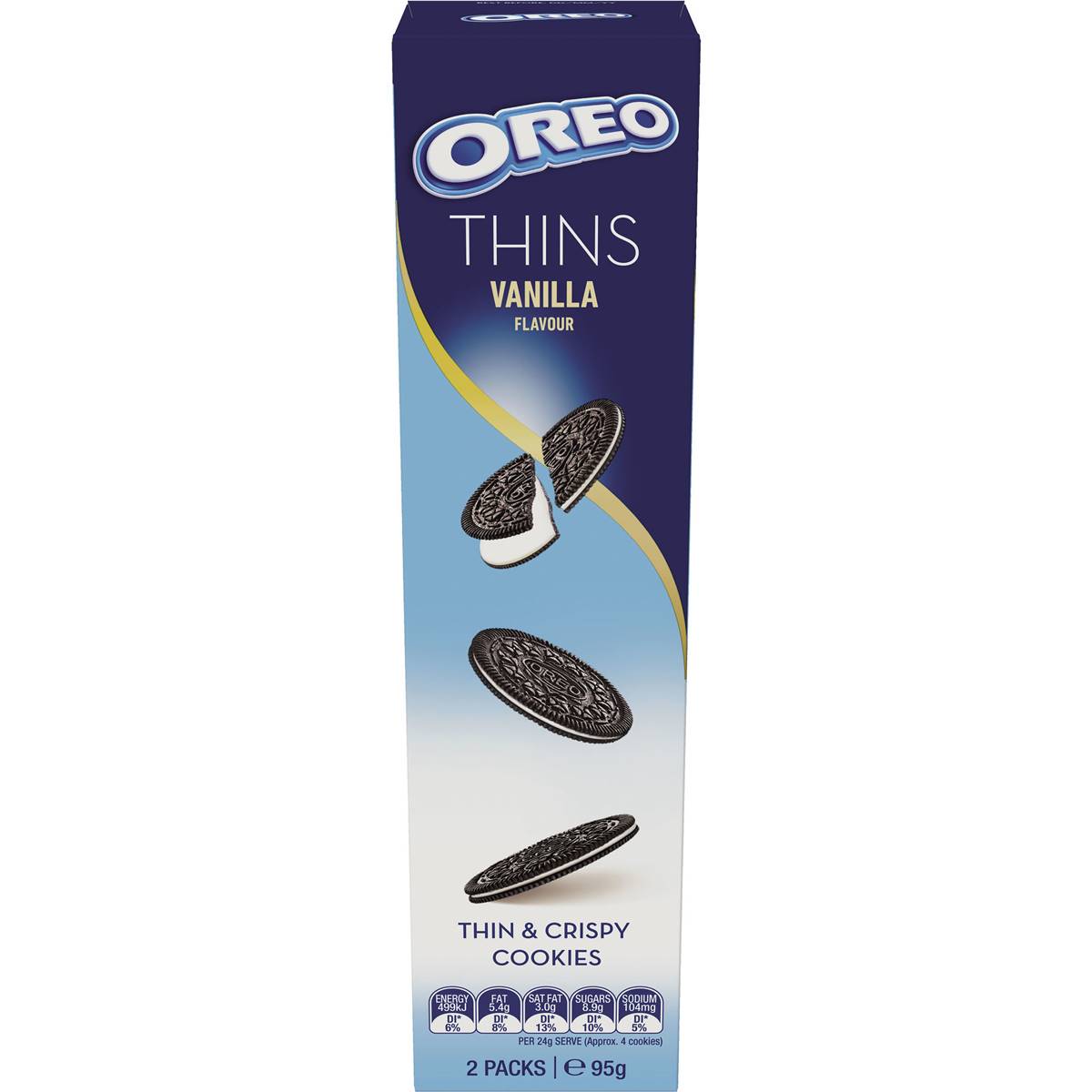 Oreo Thins Vanilla 95g | Woolworths