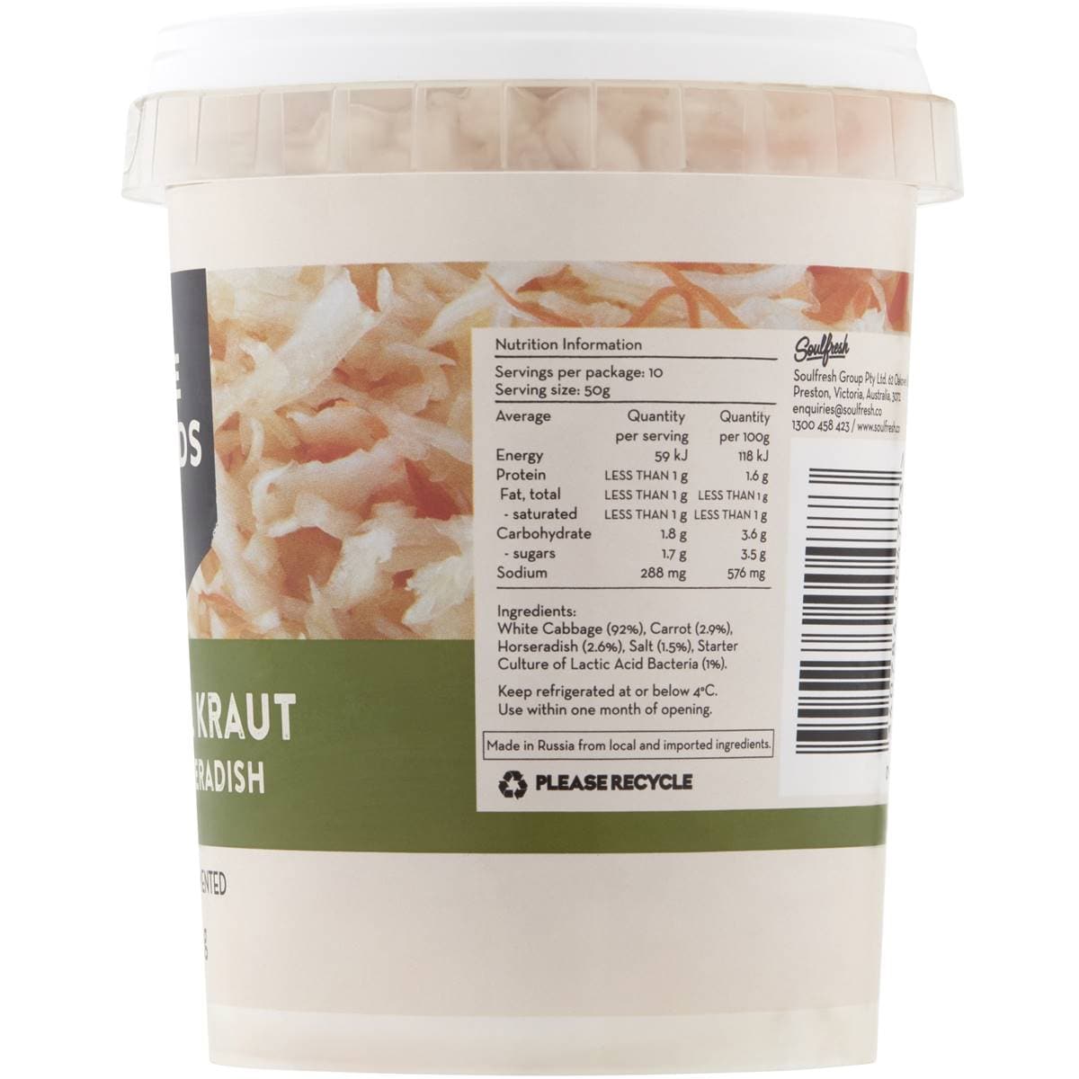 The Goods Living & Fermented Original Sauerkraut 500g Woolworths
