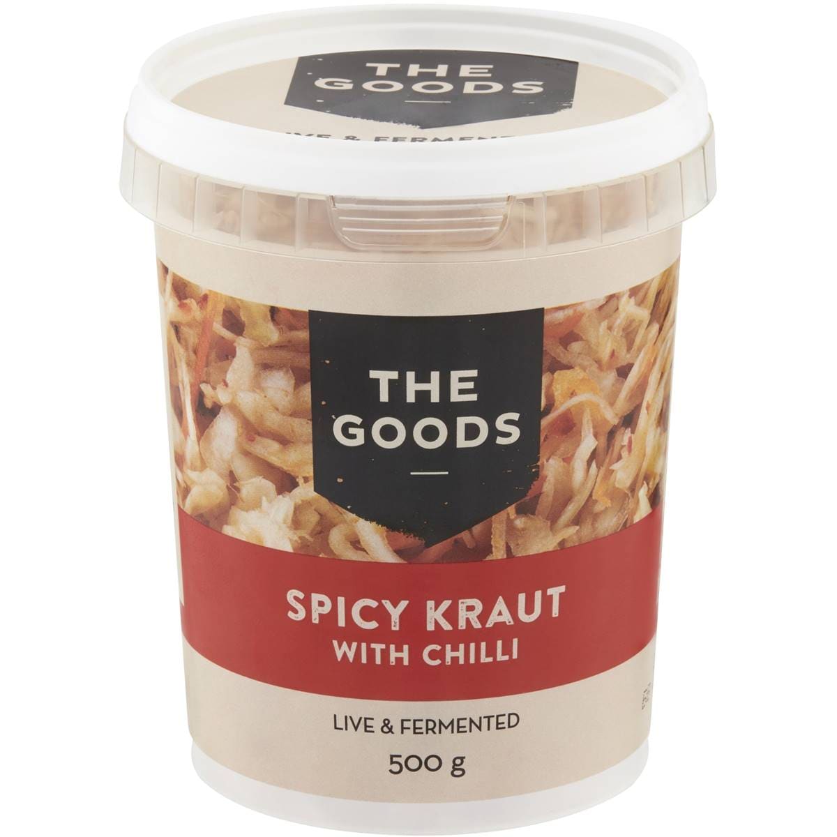 The Goods Living & Fermented Spicy Sauerkraut 500g Woolworths