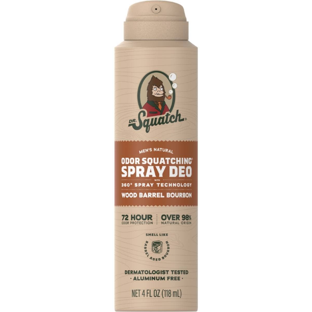 Dr Squatch Odor Squatching Spray Deo Wood Barrel Bourbon 118mL