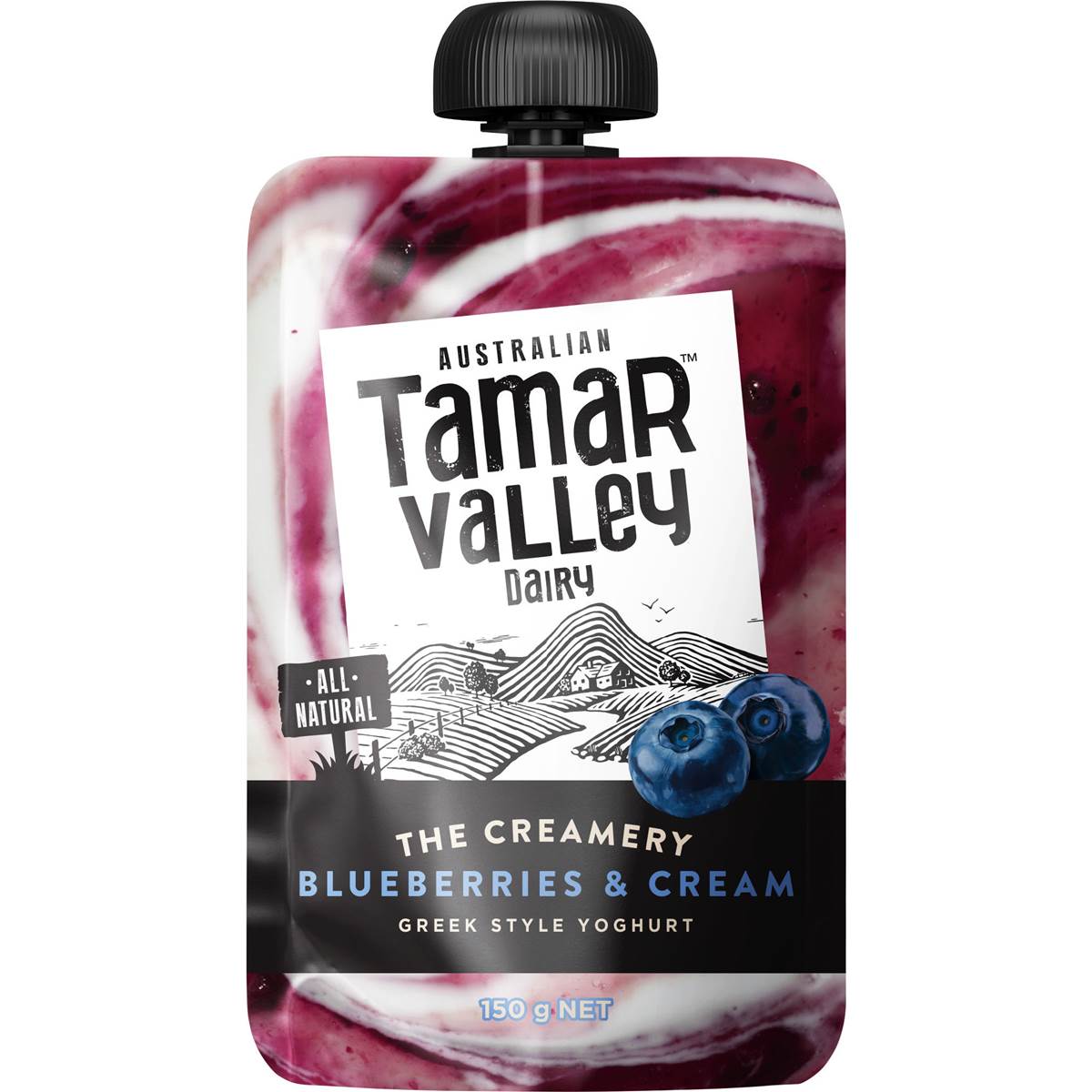 Tamar Valley The Creamery Yoghurt Pouch Blueberries & Cream