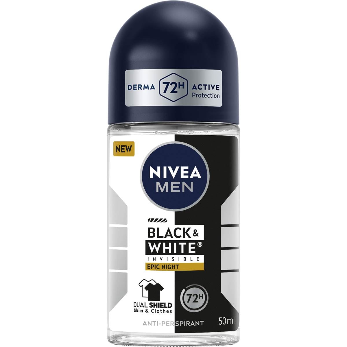 Nivea Men Black & White Epic Night 72H Antiperspirant Roll On 50mL