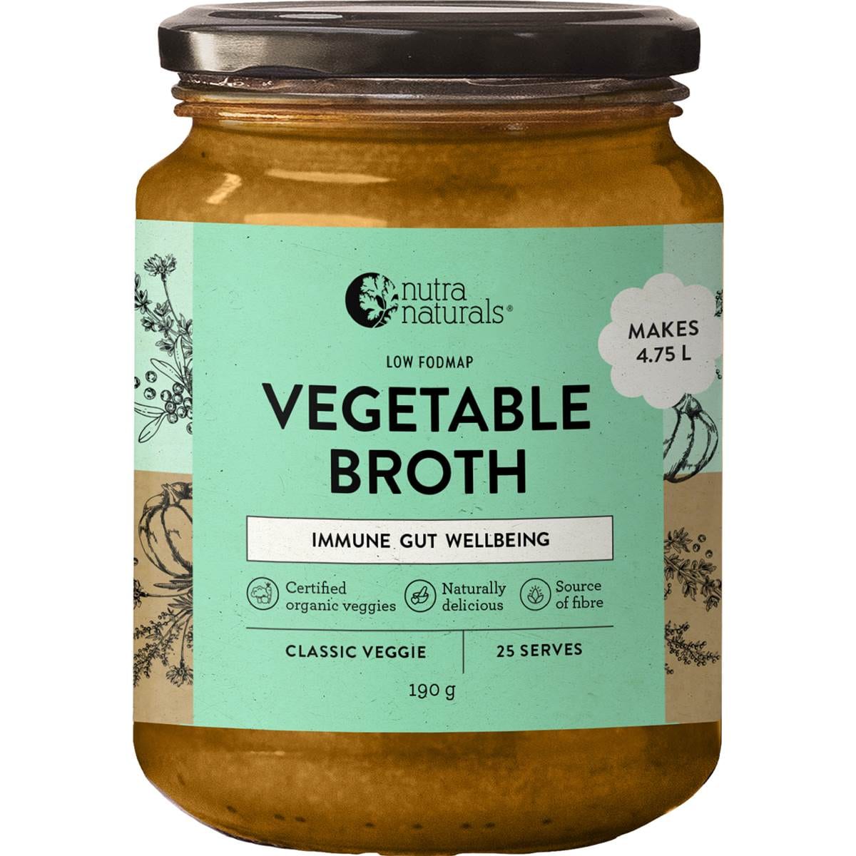 Nutra Naturals Vegetable Broth Concentrate 190g