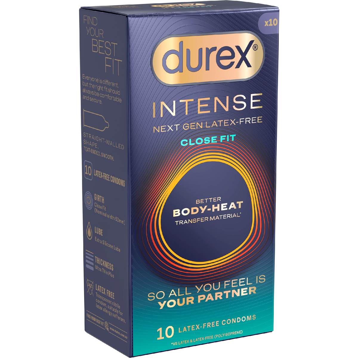 Durex Intense Close Fit Condoms 10 pack