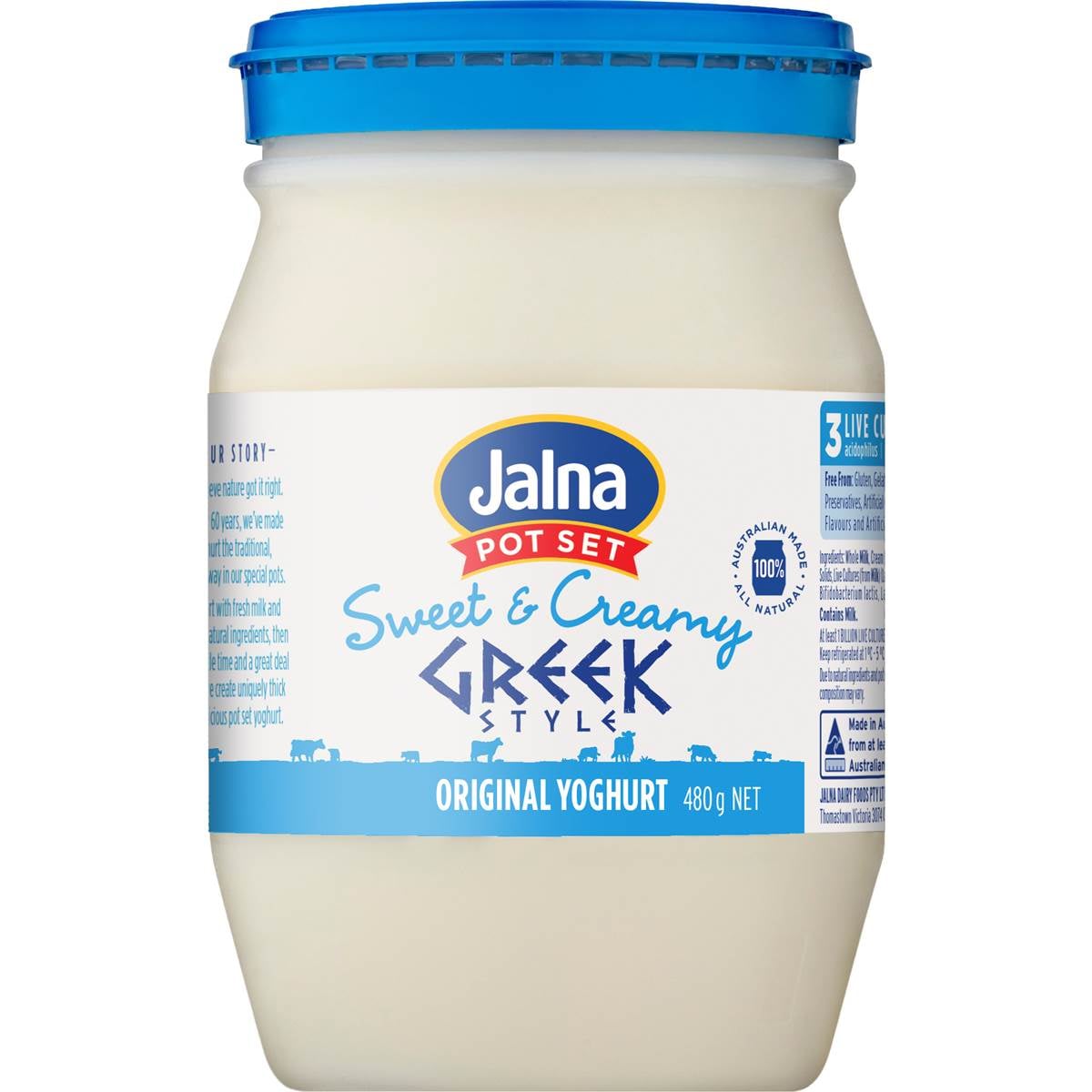 Jalna Pot Set Sweet & Creamy Greek Style Yoghurt