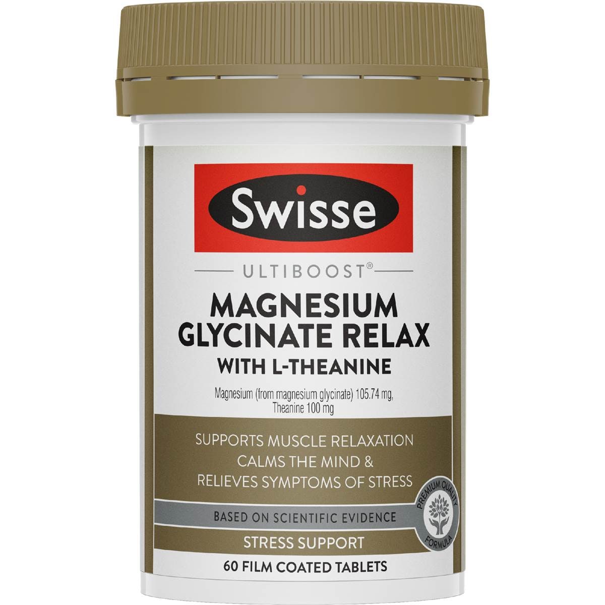 Swisse Ultiboost Magnesium Glycinate Relax L-Theanine Tablets 60 pack