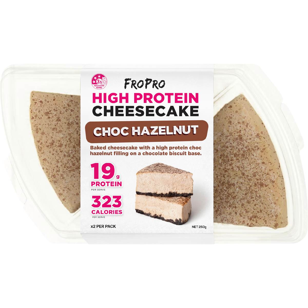 FroPro High Protein Cheesecake Choc Hazelnut 250g 2 pack