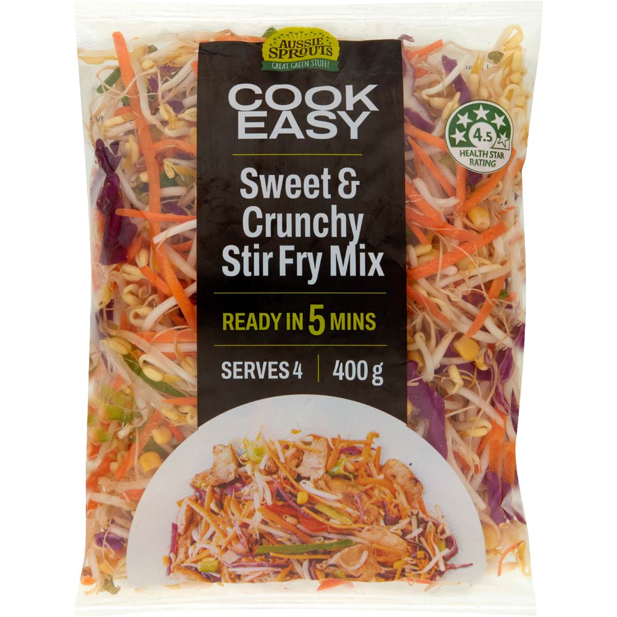 Aussie Sprouts Sweet & Crunchy Stir Fry Mix 400g