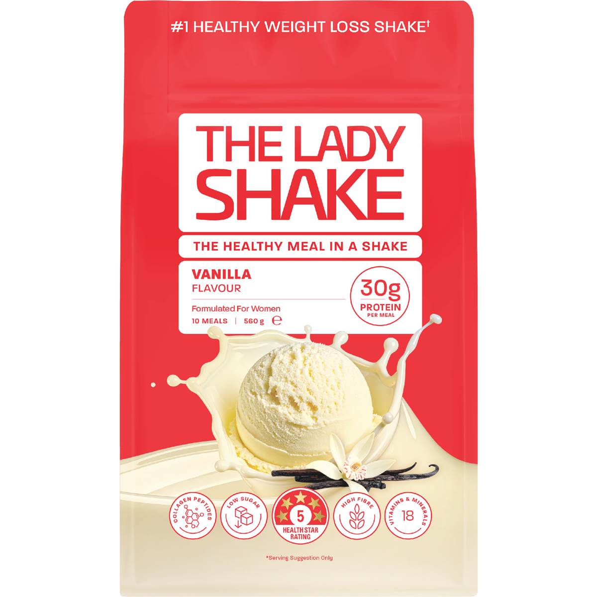 The Lady Shake Vanilla Powder 560g