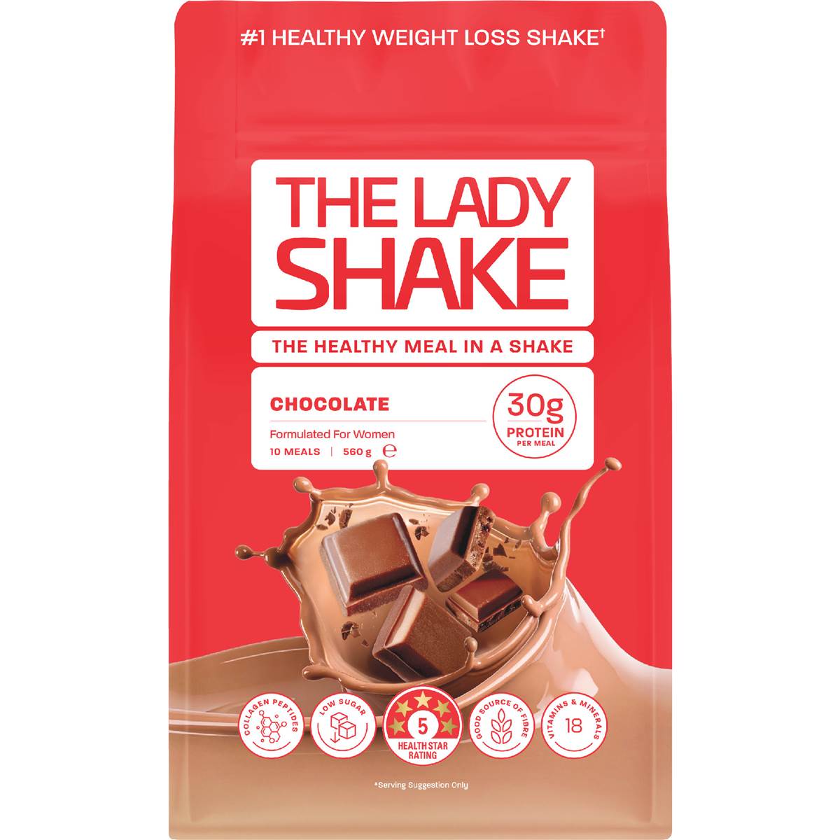 The Lady Shake Chocolate Powder 560g