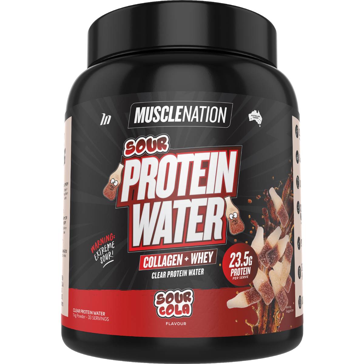 Muscle Nation Sour Protein Water Cola