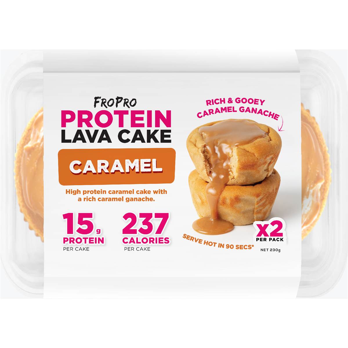 FroPro Protein Lava Cake Caramel 230g 2 pack