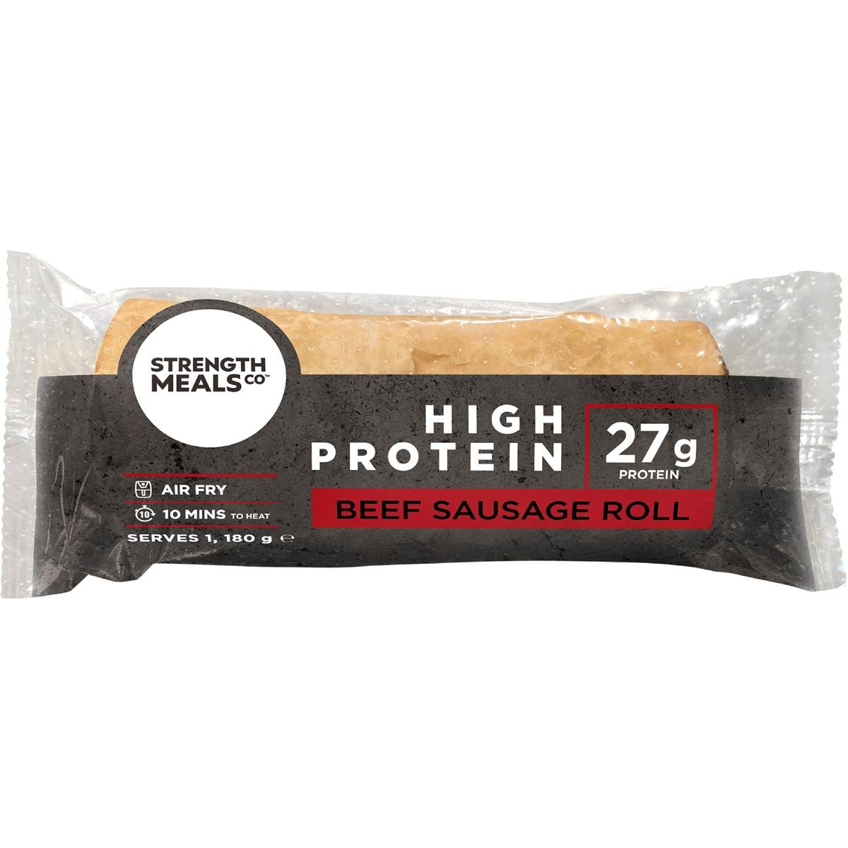Strength Meals Co Chilled Beef Sausage Roll 180g
