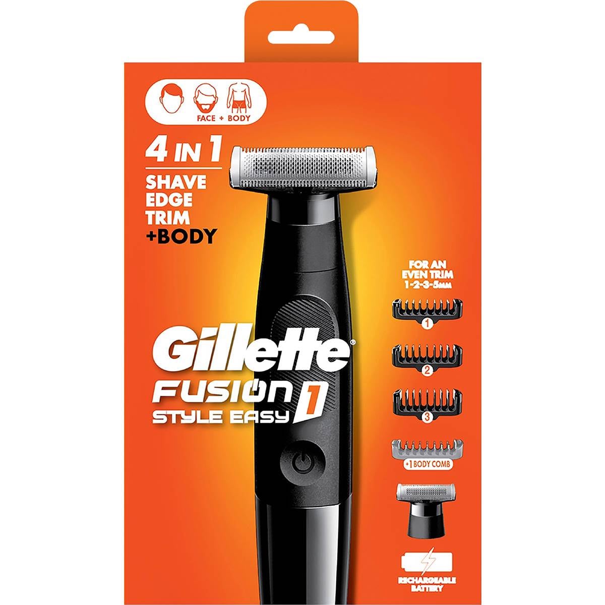 Gillette Fusion 4 In 1 Shave Edge Trim & Body Trimmer each