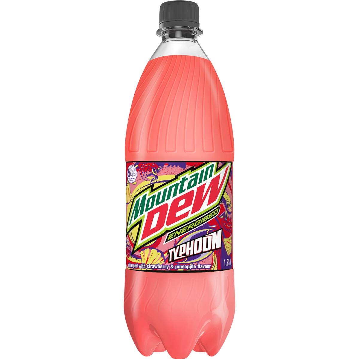 Mountain Dew Typhoon Strawberry Pineapple Flavour Soft Drink 1.25L