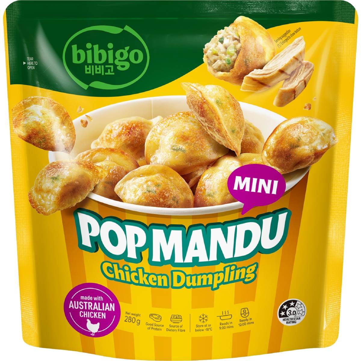 Bibigo Mini Pop Mandu Chicken Dumplings 280g