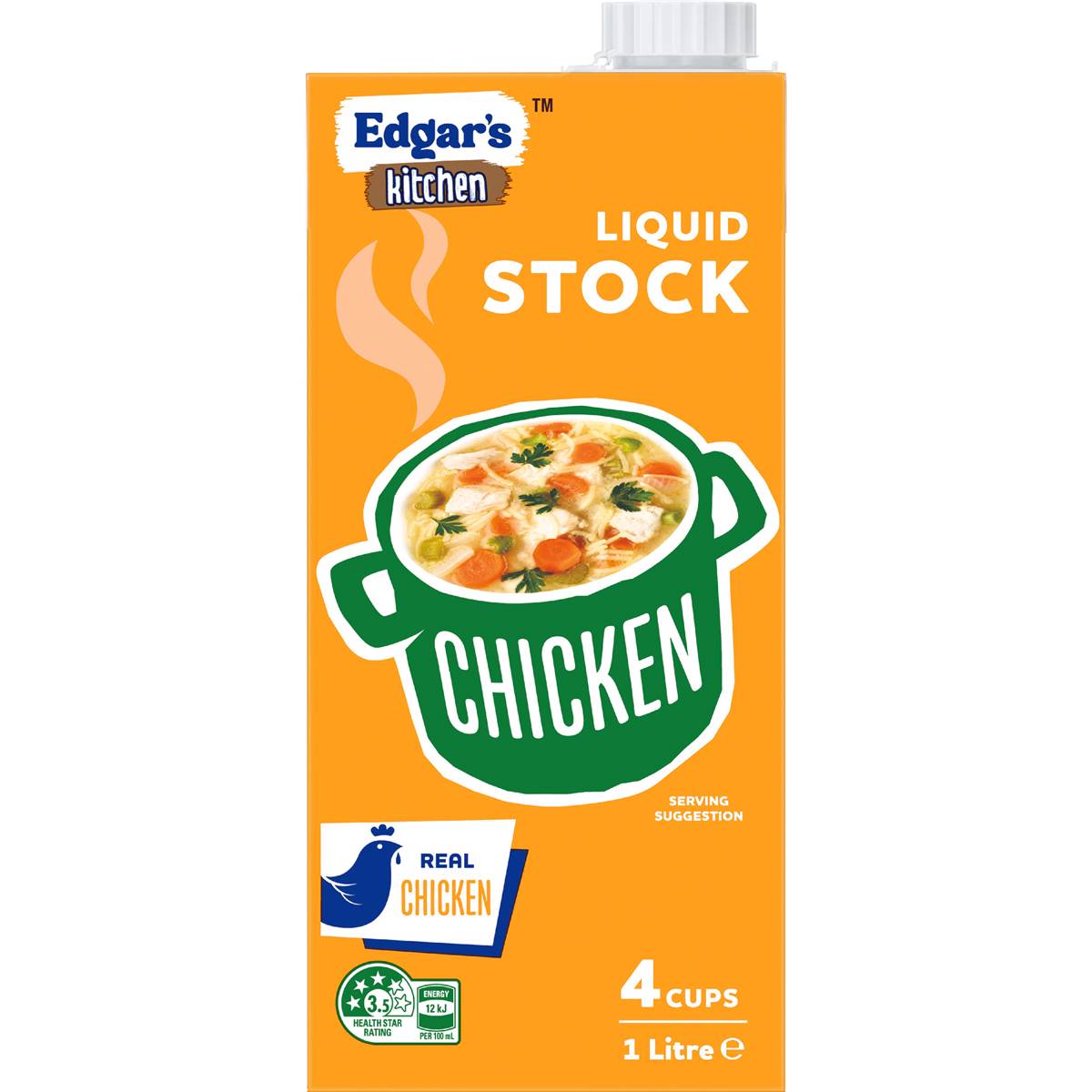 Edgar's Kitchen Chicken Liquid Stock 1L