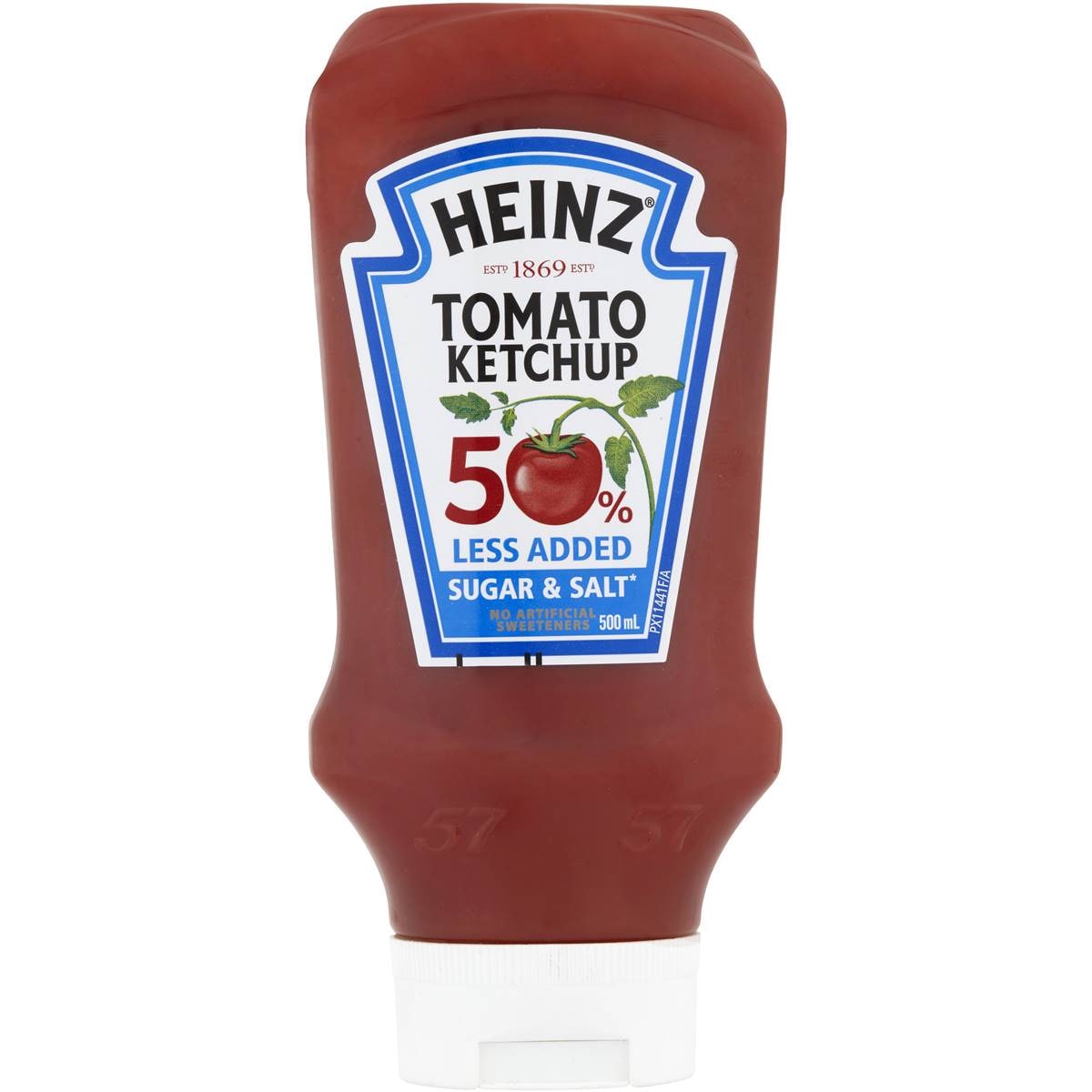 Heinz Ketchup Tomato Sauce 50 Less Added Sugar & Salt 500ml Woolworths