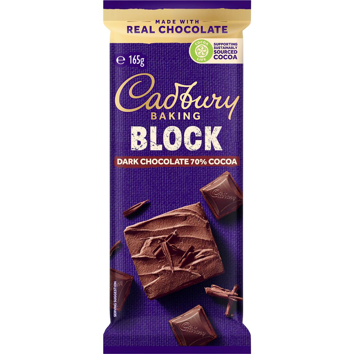Cadbury Baking 70% Dark Chocolate Block 165g