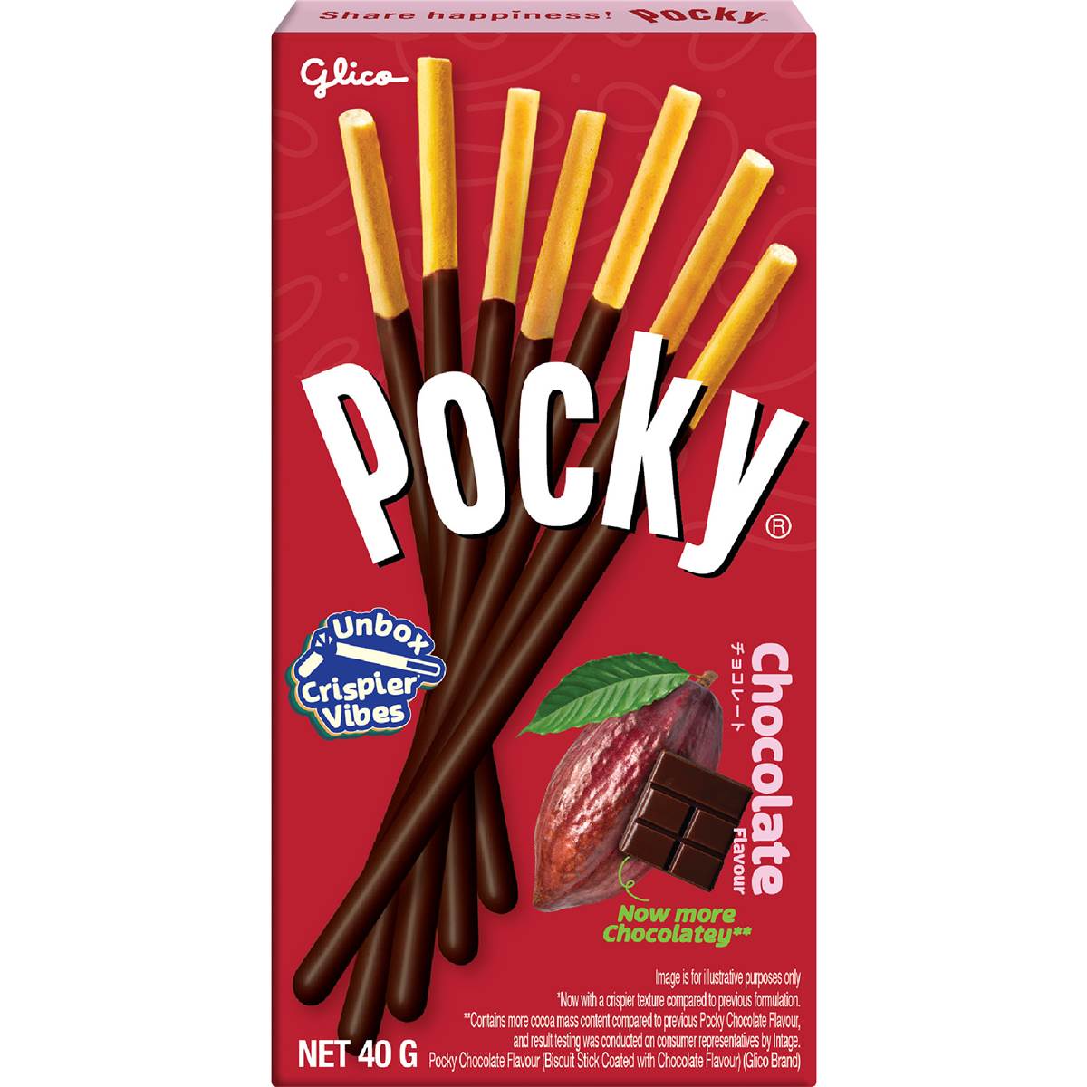Glico Pocky Chocolate Biscuit Sticks 40g