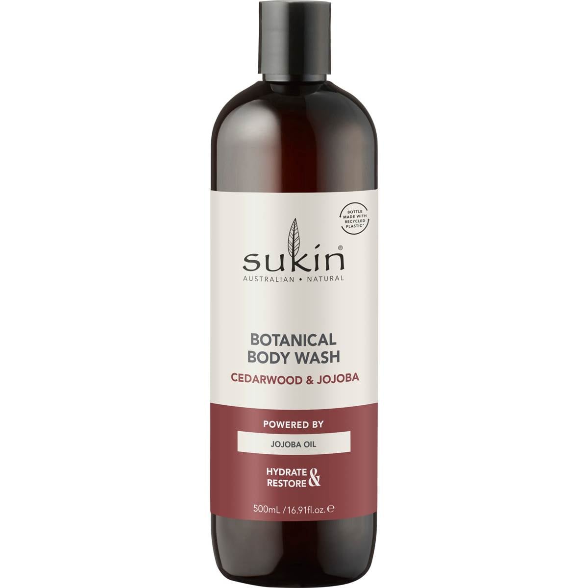 Sukin Botanical Body Wash Cedarwood & Jojoba 500mL