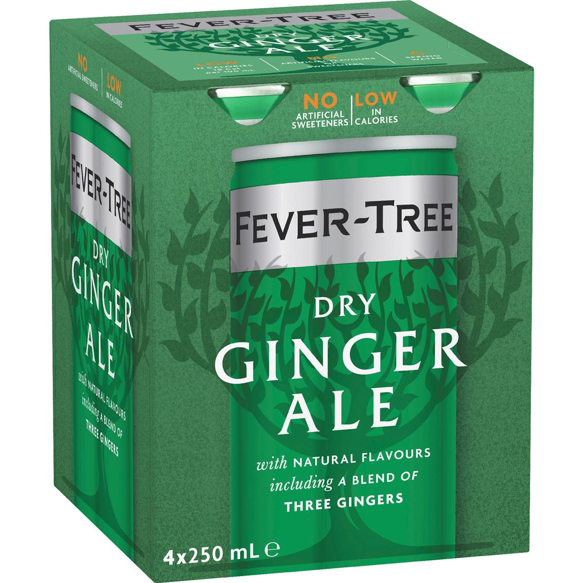 Fever-Tree Dry Ginger Ale Cans 250mL x 4 pack