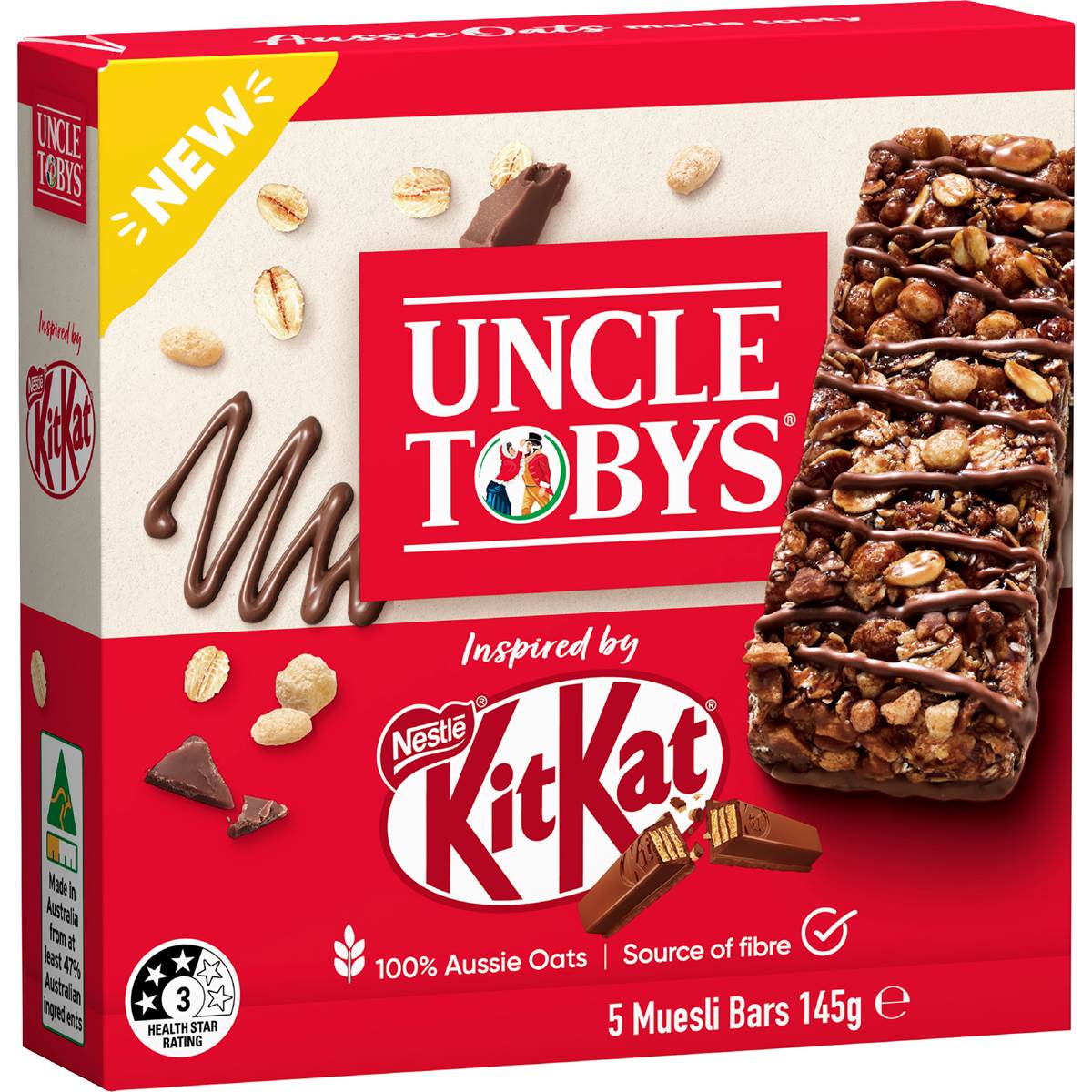 Uncle Tobys KitKat Inspired Muesli Bars 5 pack
