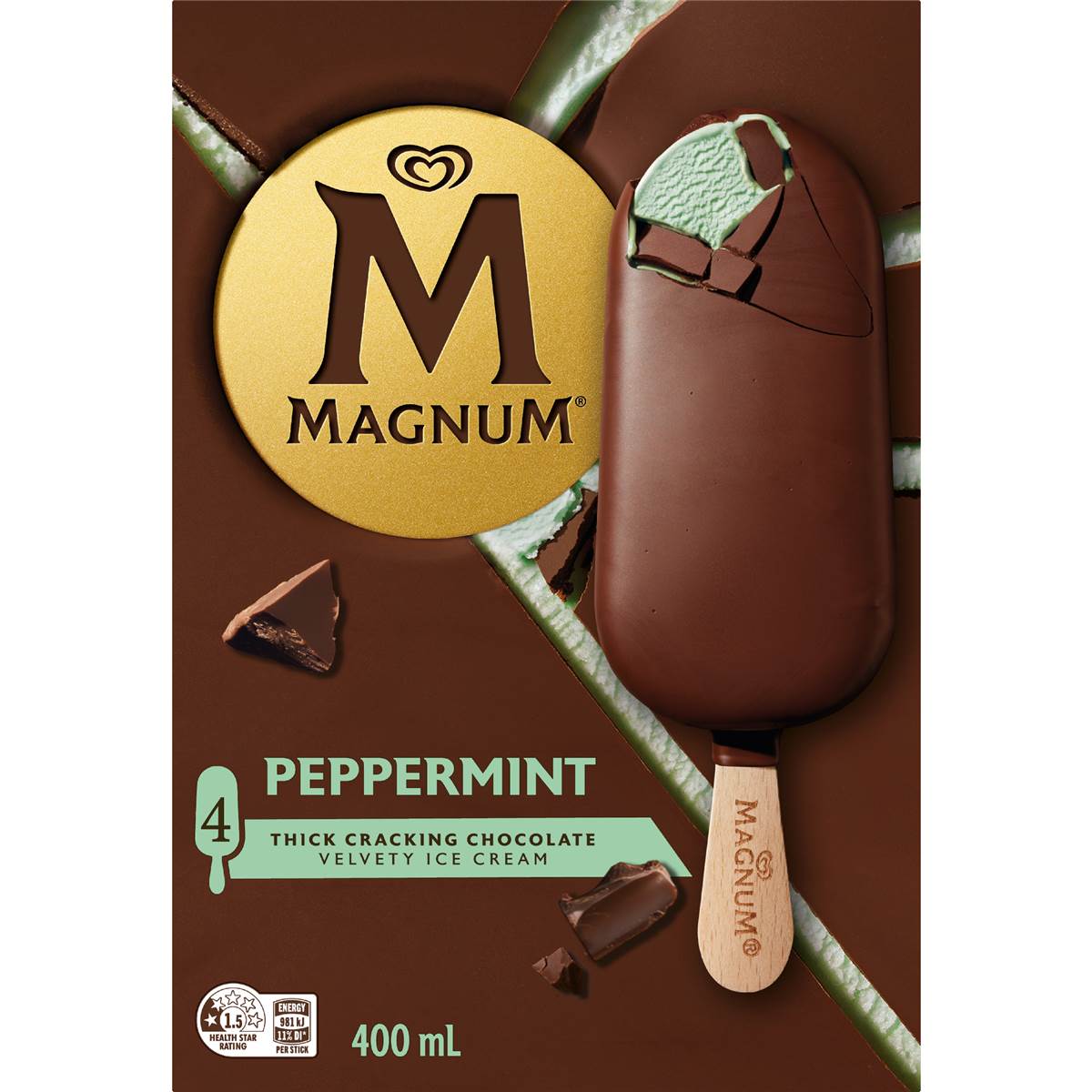 Magnum Peppermint Ice Cream Sticks 4 pack