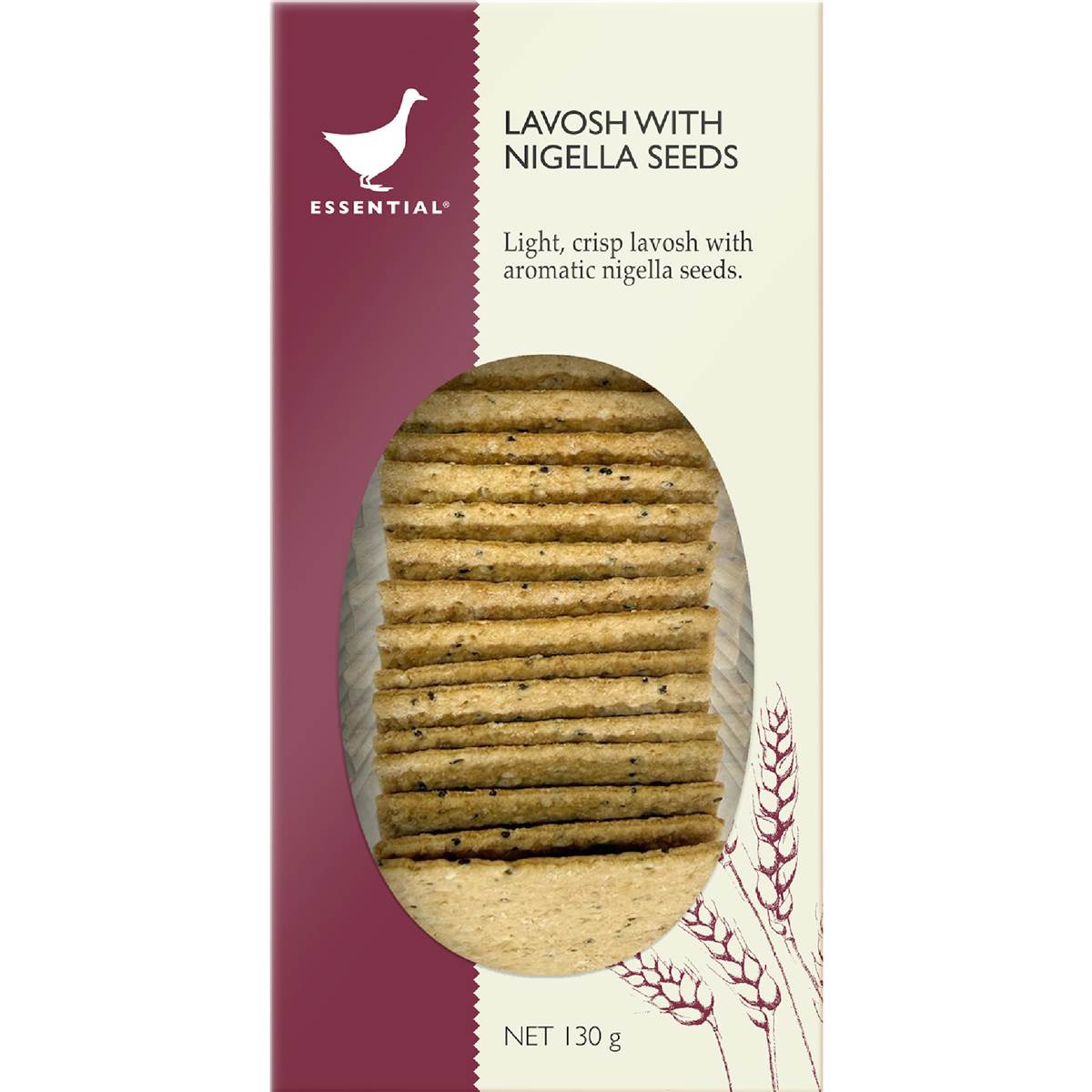 Essential Lavosh Crackers With Nigella Seeds 130g
