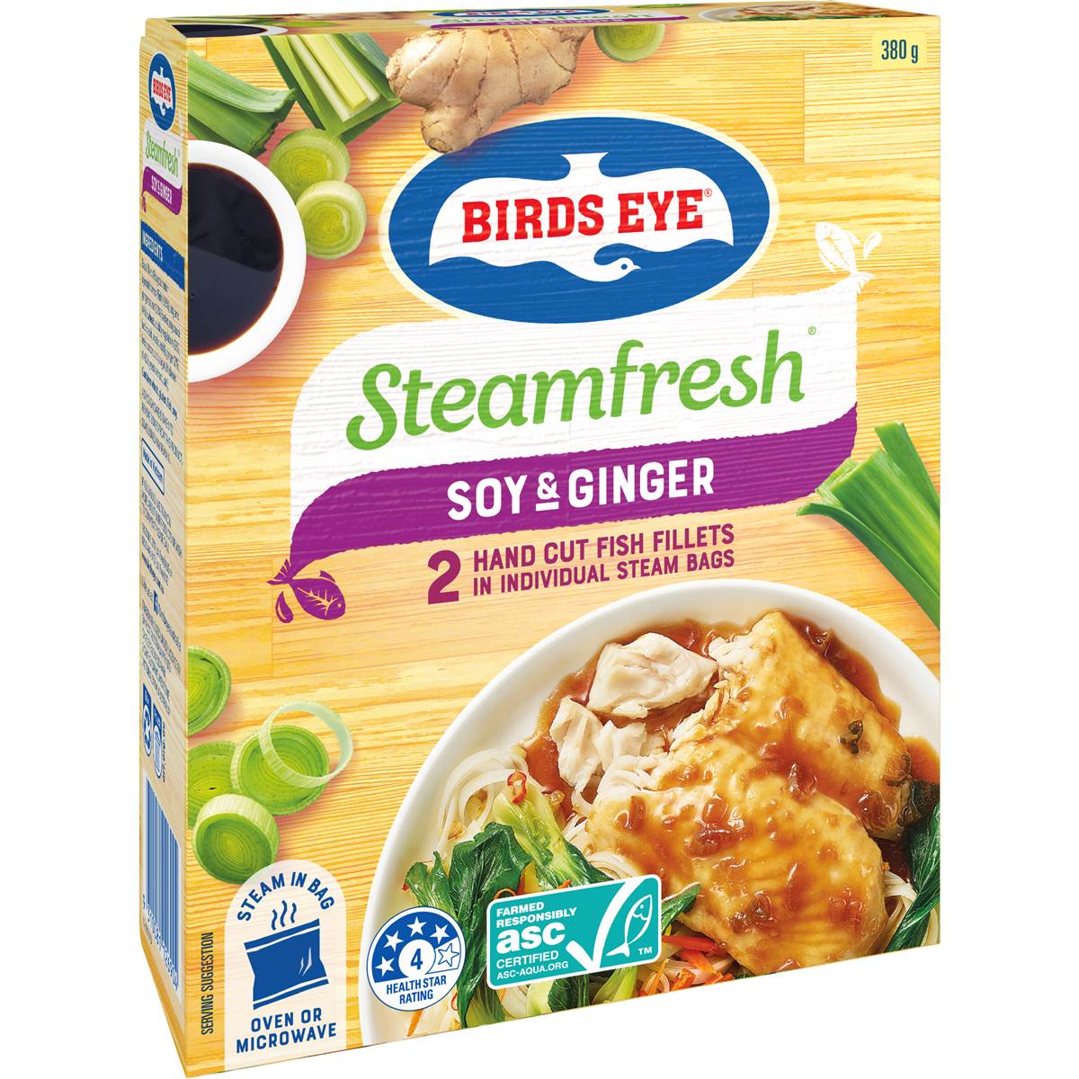 Birds Eye Steamfresh Fish Fillets Soy & Ginger 380g