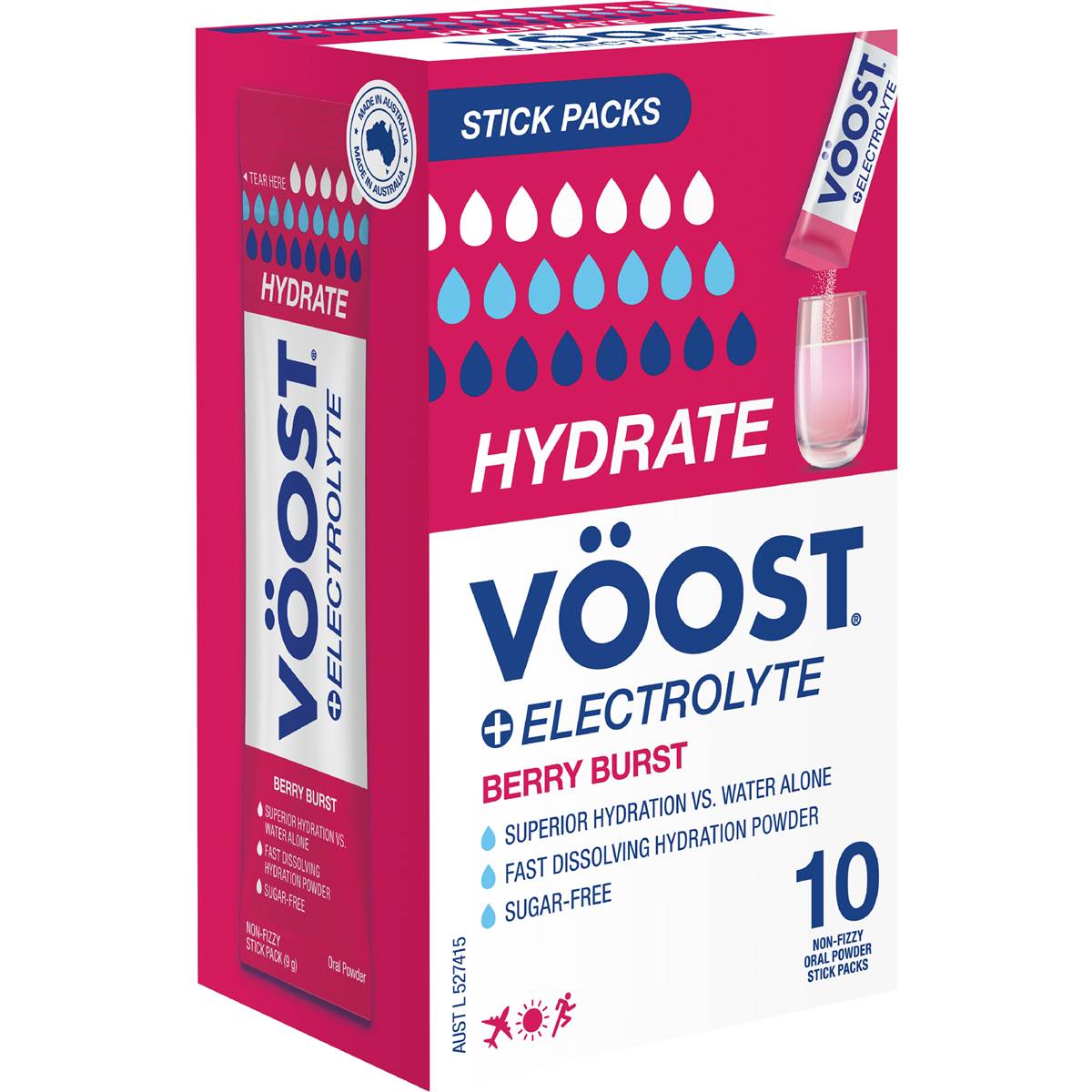 VOOST Hydrate Electrolyte Sticks Berry Burst 10 pack