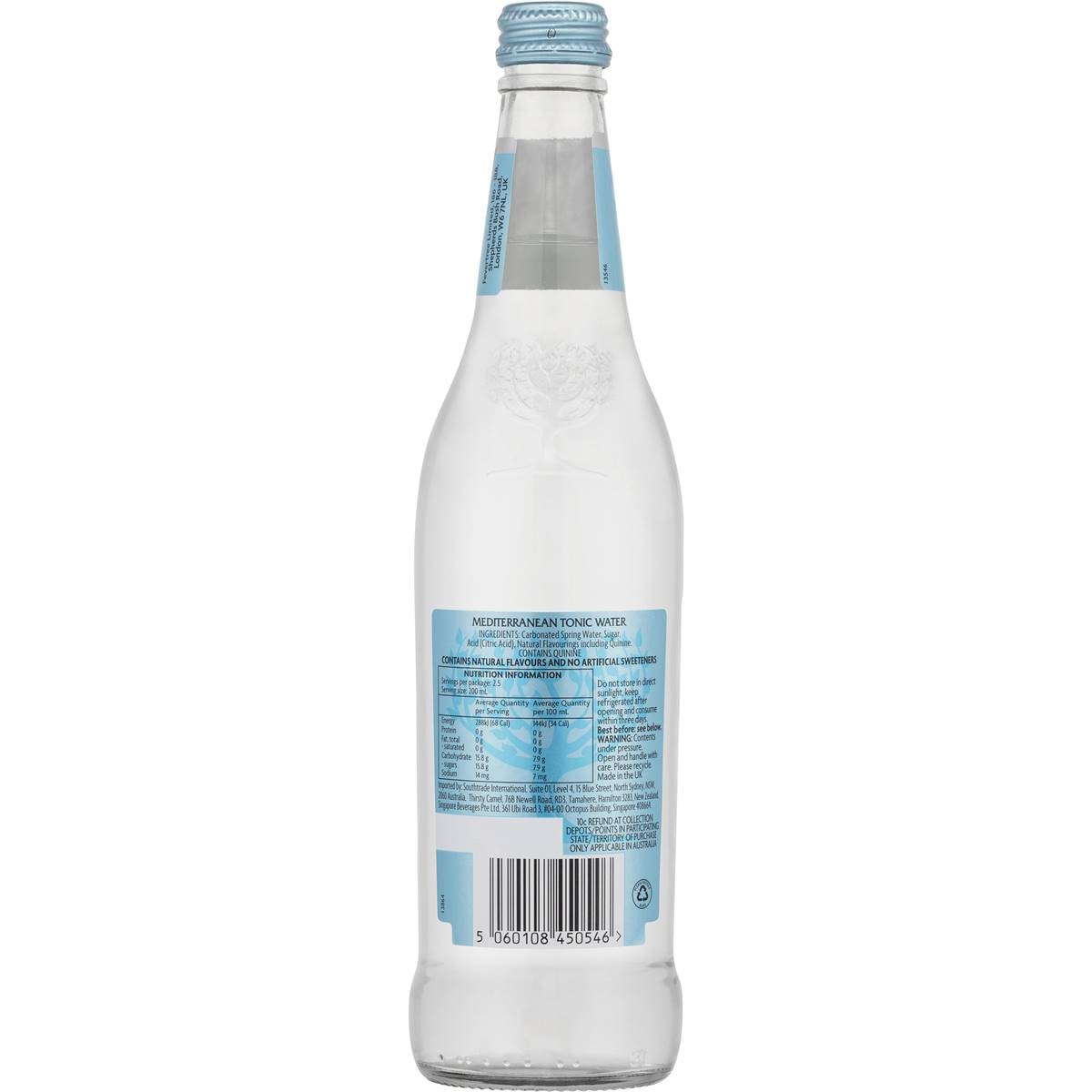 Fever-tree Meditteranean Tonic Water Bottles 500ml 