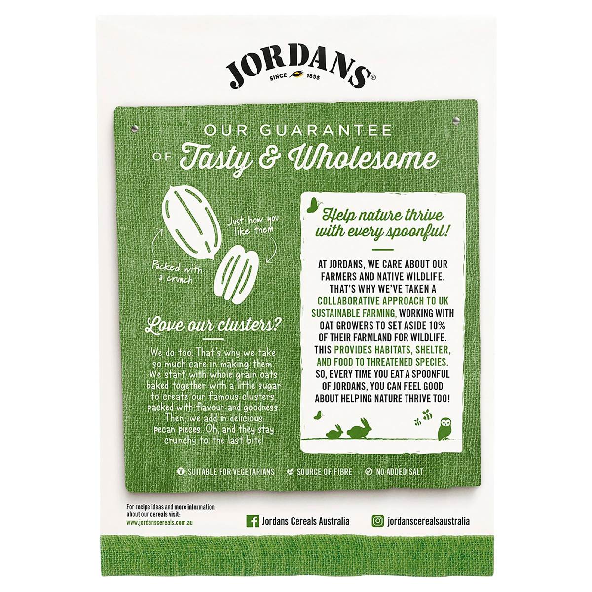 Jordans Crispy Oat Clusters Maple & Pecan 500g Woolworths