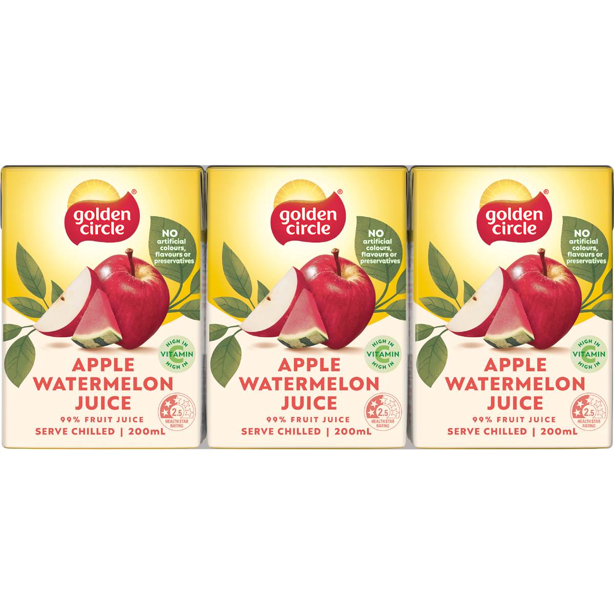 Golden Circle Apple Watermelon Juice Poppers 200mL x 6 pack