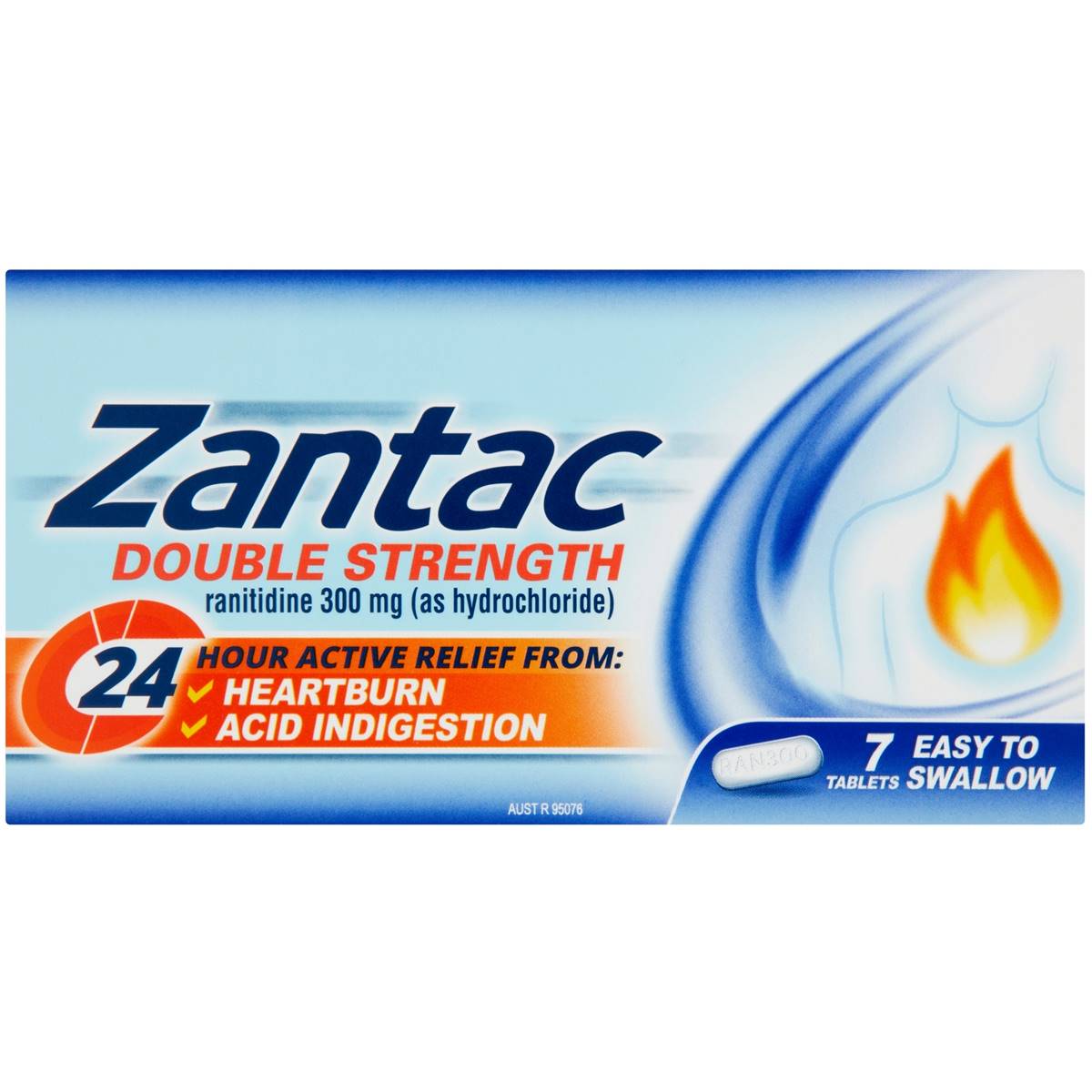 Zantac 24hr Heartburn Relief Tablets 300mg 7pk | Woolworths