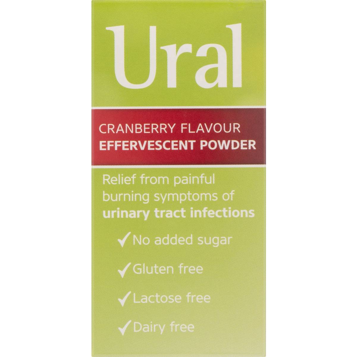 Ural Effervescent Powder Sachets Cranberry 20 Pack Woolworths