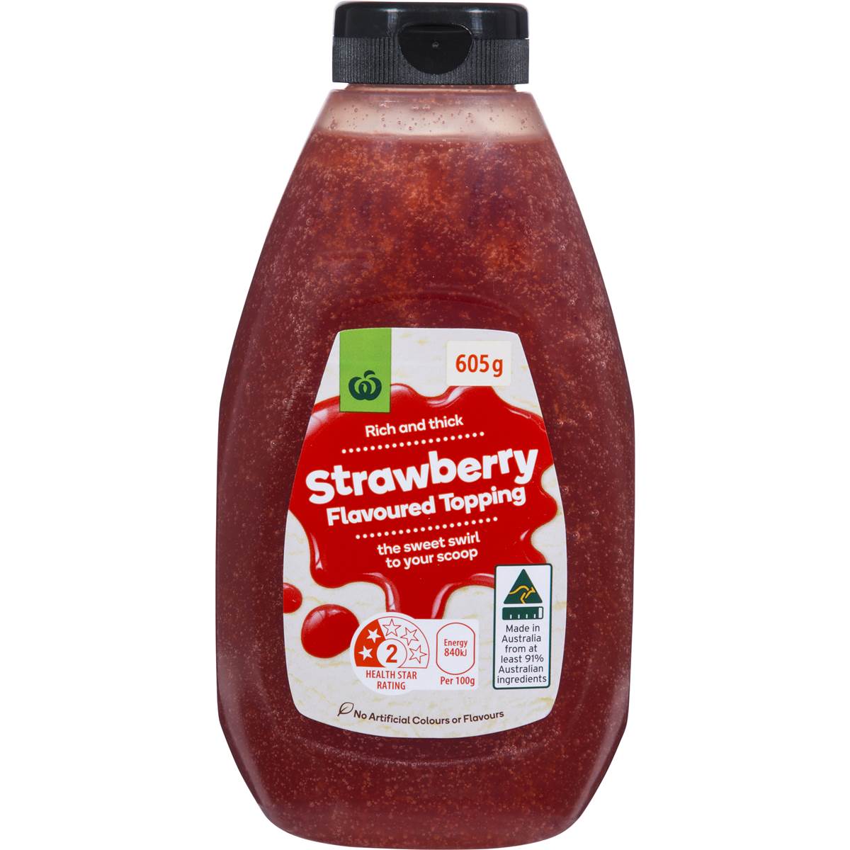 Woolworths Strawberry Flavoured Topping