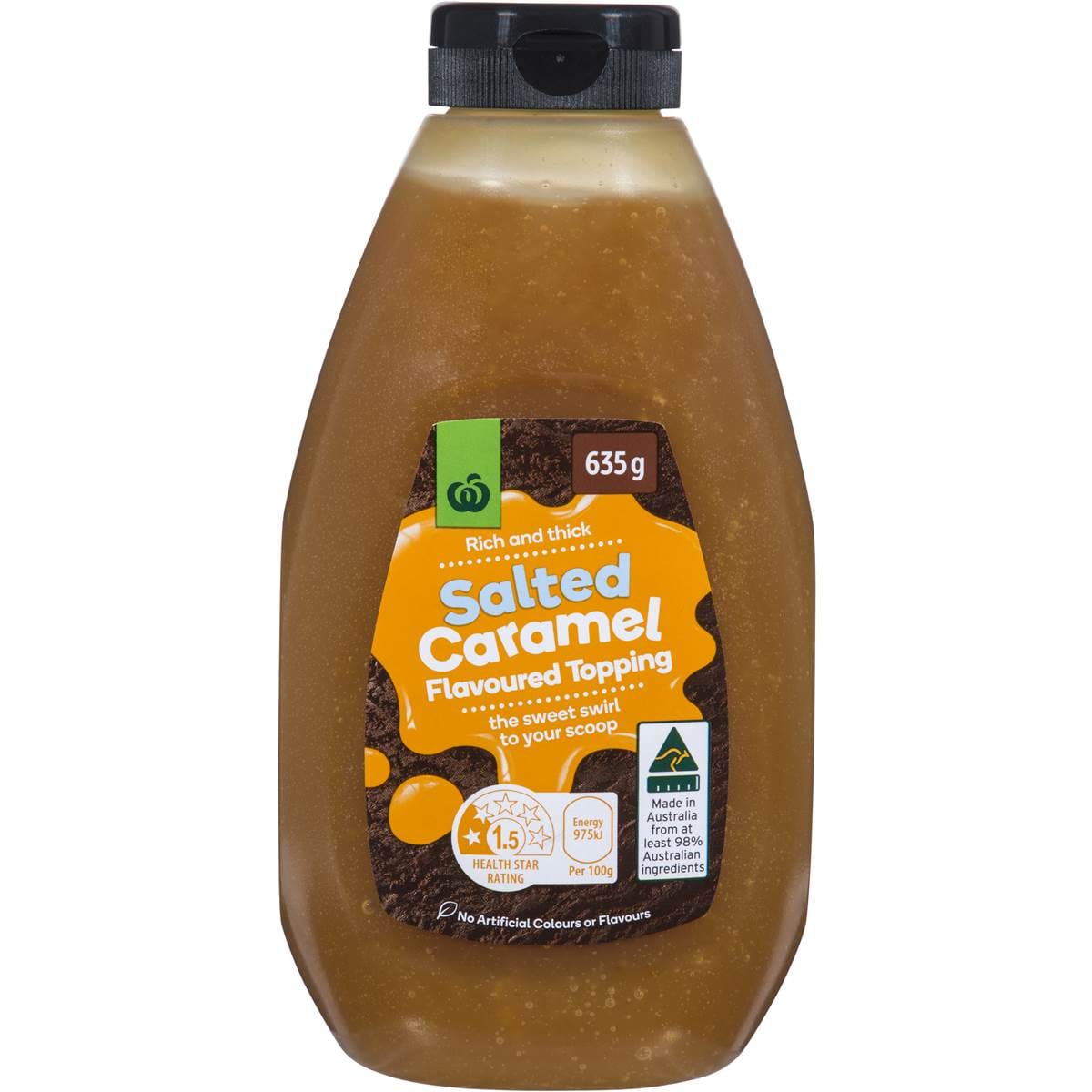 Woolworths Salted Caramel Flavoured Topping 640g Woolworths