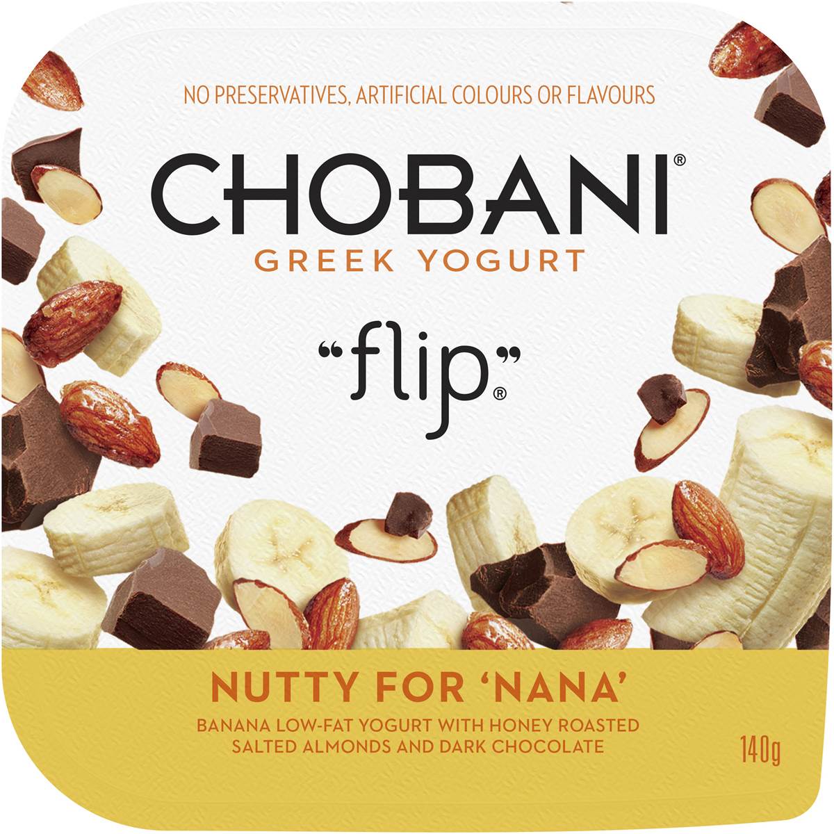 Chobani Flip Greek Yoghurt Nutty For Nana 140g Woolworths