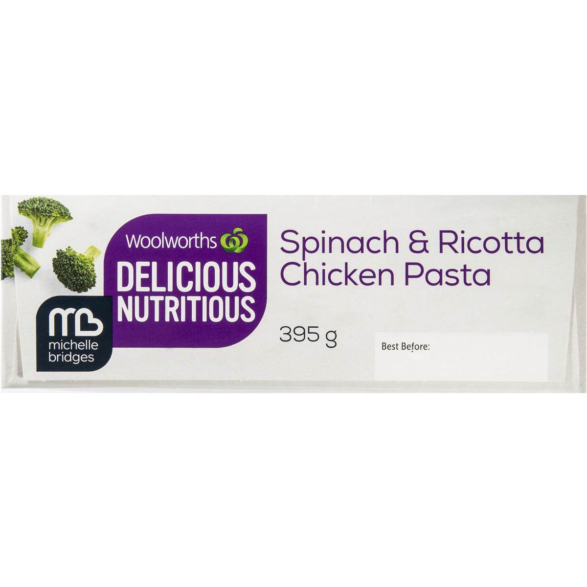 Woolworths Delicious Nutritious Spinach & Ricotta Chicken Pasta 395g Woolworths